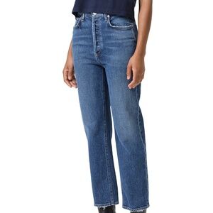 AGOLDE 90s Pinch Waist High Rise Ankle Straight Jeans in Solace NWT